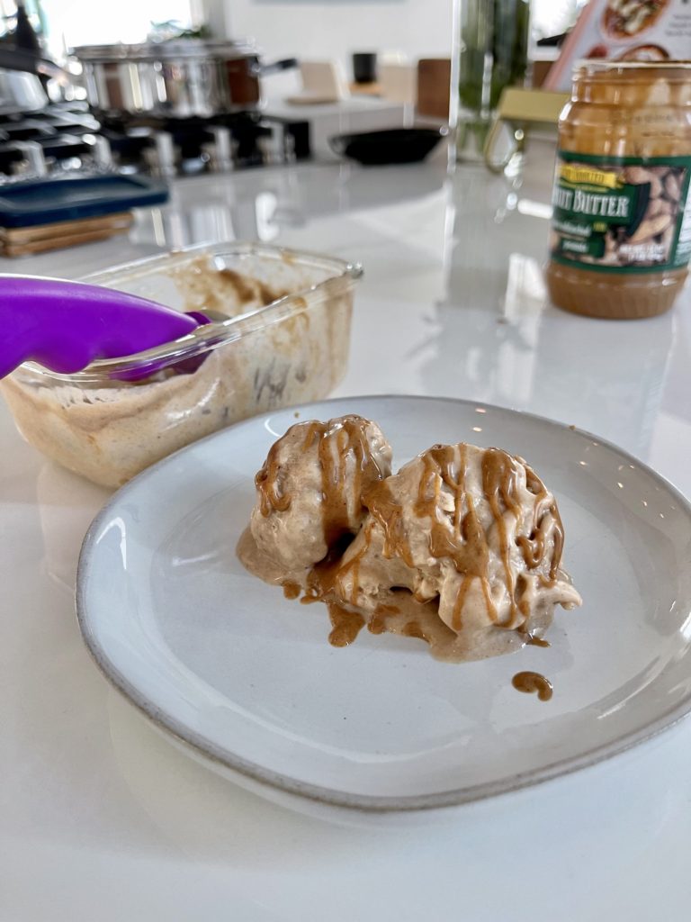 Peanut Butter Banana Ice Cream For Dogs