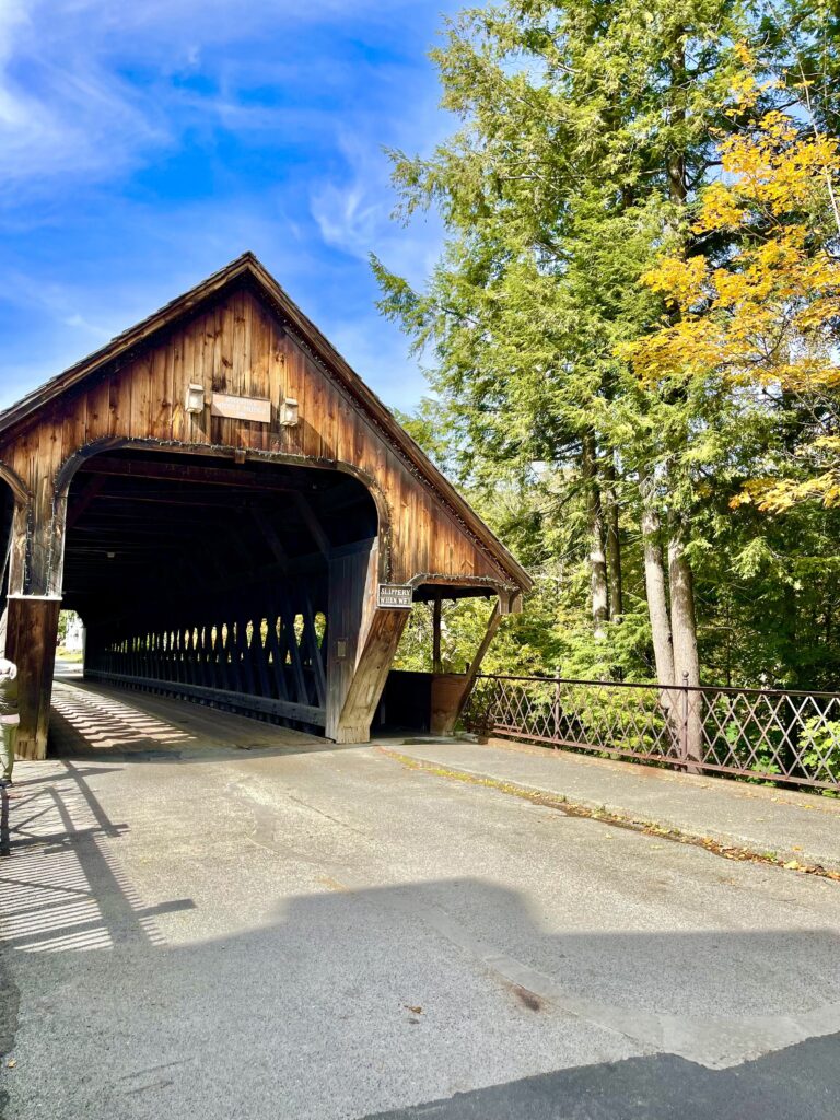 covered bridge in Woodstock Vermont